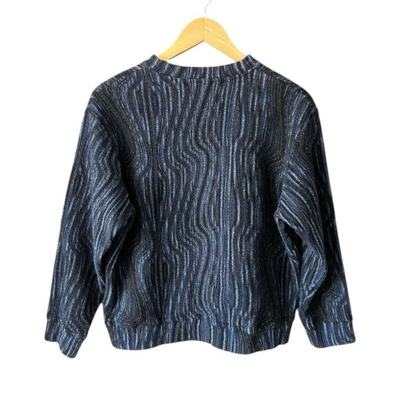 Vintage Jhane Barnes Abstract Textured V Neck Wool Blend Grandpa Sweater Size XL - Picture 2 of 7